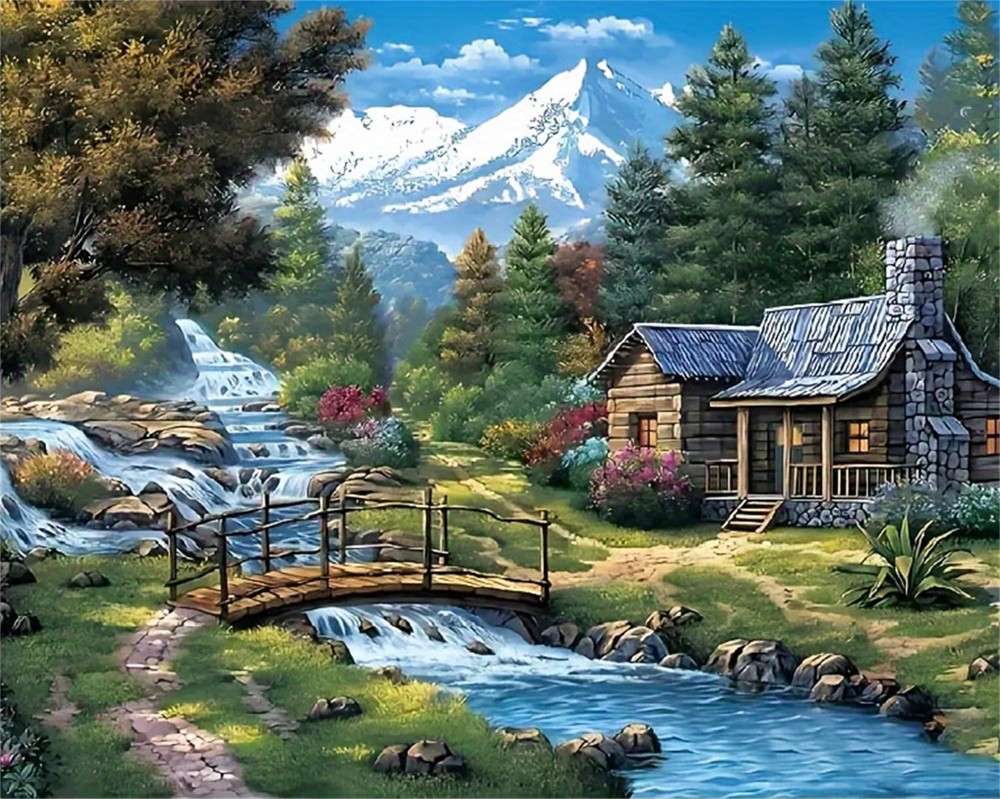 Large Field Adult Paint by Number Canvas Kit for Home Wall Art Decor Gifts