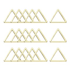 100Pcs Triangle Earring Beading Hoop, Triangle Hollow Frame Charm 12mm Brass