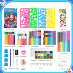 Homicozy Art Supplies for Kids Ages 4-12,Mermaid Drawing Sets Art Case,Coloring