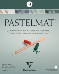 EXA-96114 96114C Pastelmat Pastel Card Pad No5, 360 G, 24 X 30 Cm, 12 Sheets-Ass