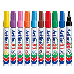 10pcs Artline 90 Permanent Marker Pens High Performance Office Stationery ProSet