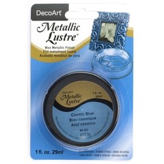 Deco Art Metallic Lustre Wax Finish, 1 oz, 1 Fl Oz (Pack of 1), Cosmic Blue