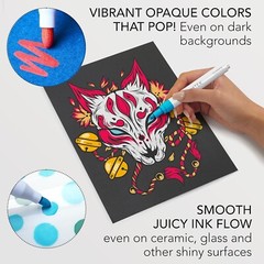 Dual Tip Oil Paint Pens for Rock Painting, Stone, Ceramic, Glass, Wood – 21 V…