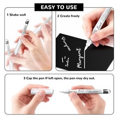 Guangna White Acrylic Paint Markers, Direct 1 Count (Pack of 10),