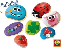 SES Creative 14818 Children’s Rock Painting Kit, 6 Colours, for 5 years to 9 yea