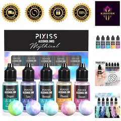 5 Pack Color-Changing Alcohol Inks for Crafts – Precision Tip – 15ml Bottles