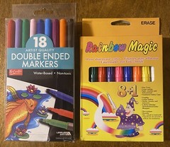 Leisure Arts 18 Double Ended Markers & 9 Rainbow Magic Erasable Markers NIB