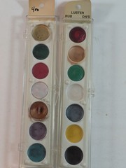 Vintage Craft-T NARCO Mini-Metallics Lusters Rub-Ons Paint Sets 14 Colors