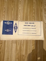 Alvin Ellipse Templates Large Series 2 1/8” – 4” Set of 14 Templates for Stencil
