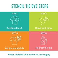 S.E.I. Classic Tie Dye Kit, Fabric Spray Set, Pack of 8, 8