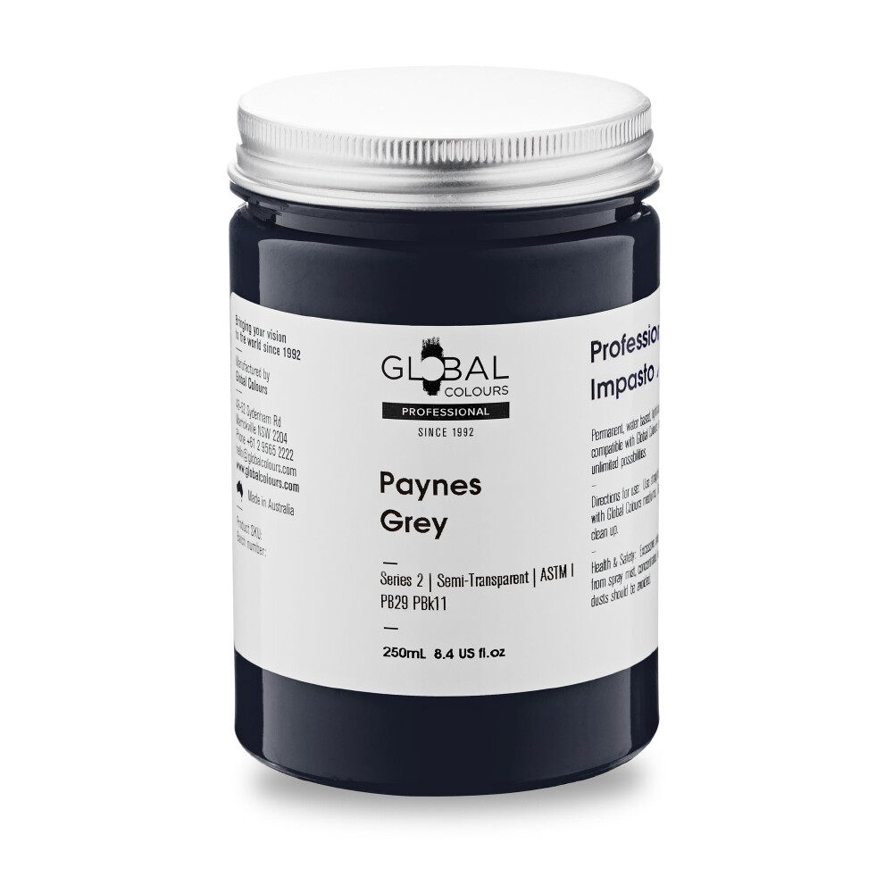 Paynes Grey (Series 2) – Global Colours 250ml Professional Impasto Artist Acryli