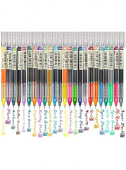 24 PCS Gel Pens Metallic Neon Glitter Pastel High Quality with Fine Points USA