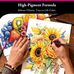 72-Color Colored Pencils for Adult Coloring Books, Soft Core, Back to School …