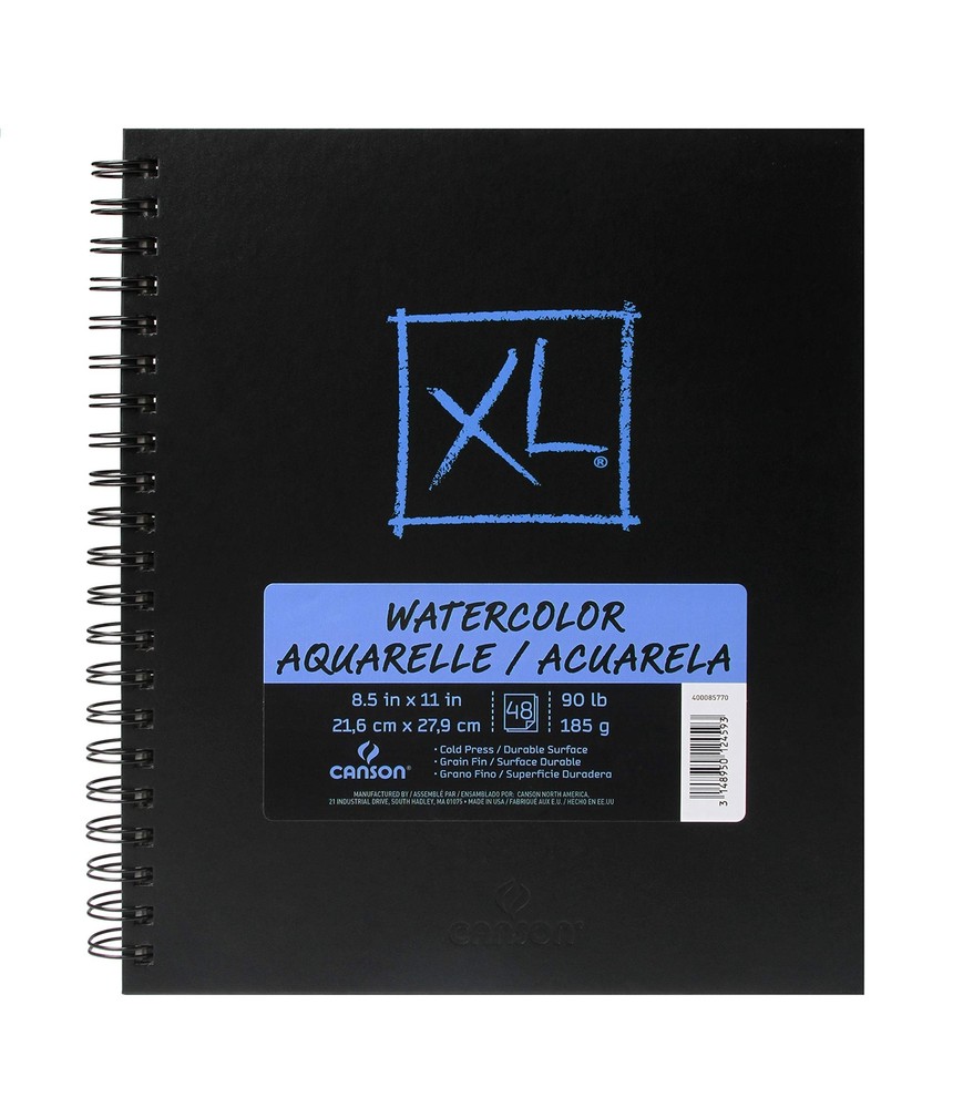 XL Series Art Book Watercolor Midweight White Paper Side Wire Binding 8.5×11
