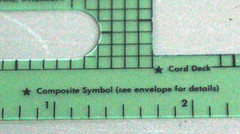 1/8 1/10 Eighth Tenth Scale IBM Flowcharting Symbols Template Stencil GX20-80202
