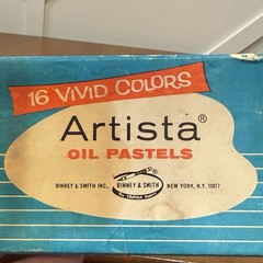 Arista Oil Pastels Binney & Smith 16 Vivid Colors Vintage No.216 Made in USA