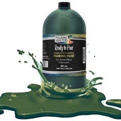 Ivy Green/Blue Iridescent Special Effects Pouring Paint – Half Gallon Bottle