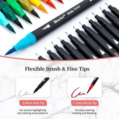 Multicolored Dual Tip Art Markers 36 Count for Creative Projects and Journaling