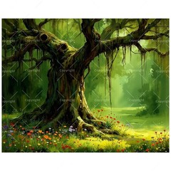 Enchanted Tree Paint By Numbers Kit DIY Wall Art Decoration Home Hobby Art
