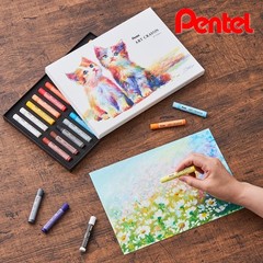 Pentel Art Crayon PTAC-26 25 Color Set Adult Artist Crayons with Blender