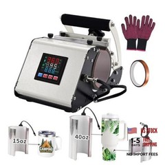 3 in 1 40 OZ Tumbler Heat Press Machine 11 OZ 15 OZ Mug Press White