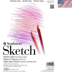 100 Sheets 200 Series Sketch Pad 9×12 – Ideal for Students & Young Artists