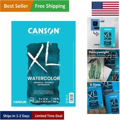 XL 9×12 Heavyweight Watercolor Pad – 30 Sheets of Acid-Free Cold Press Paper