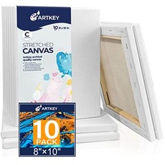 Canvases for Painting 8 x 10 Inch 10 – Pack, 5/8″ Profile Stretched 8″X10″