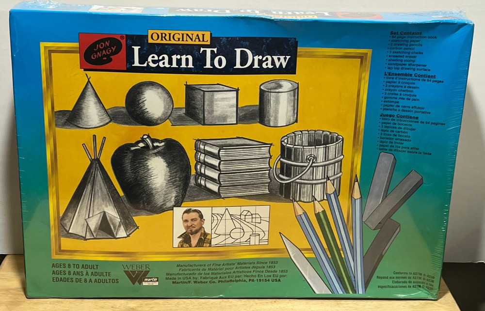 Vintage ~ Learn To Draw Art Sketch Set 73129 by Weber Martin ~ Jon Gnagy SEALED