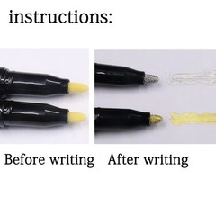 1/2/3pcs Mirror Marker Pen Chrome Gold Silver Copper DIY Reflective Paint Pens