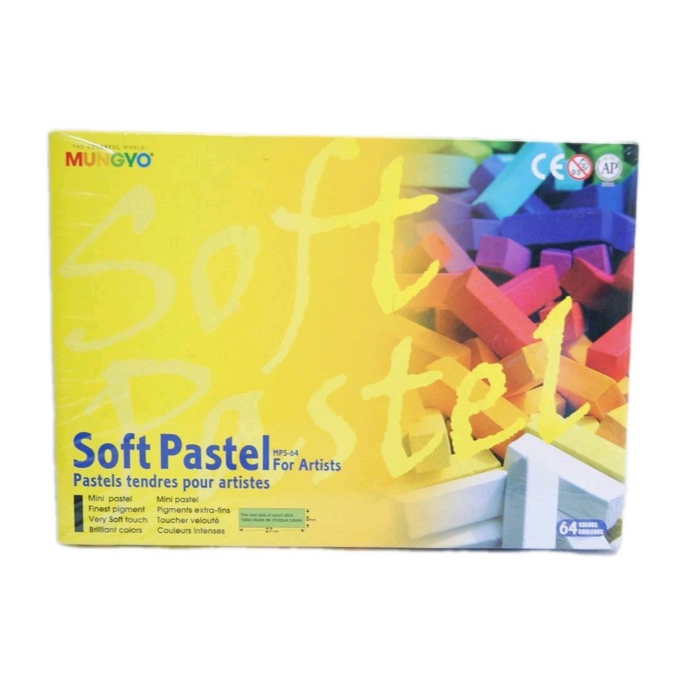 Mungyo Soft Pastel Artist Set 64 Colors – Sealed – Square Sticks Non‑Toxic