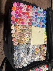 Ohuhu Honolulu 395 Colors Dual Tips Alcohol Art Markers brush and fine tips Used