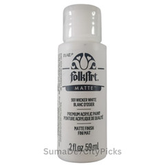 FolkArt Acrylic Craft Paint Matte 2 oz Flat Non-Glossy Canvas DIY – Wicker White