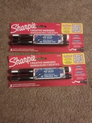 SHARPIE Creative Markers 2ct. Water-Based Acrylic Markers. Bullet Tip (Lot of 4)