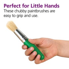 Kids Paint Brushes Jumbo Chubby Set 12 Arts Crafts Classroom Art Supplies