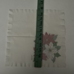 16 Christmas Paper Napkins Red And White Poinsettia Flowers Decoupage Crafts 10″