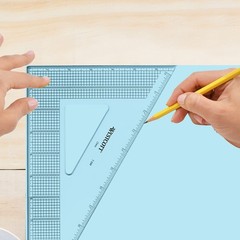 Westcott Clear Acrylic Ruler with Stainless Steel Edge and Graduated Grids