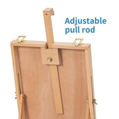 Falling in Art Wooden Tabletop Easel Box, Beechwood Sketchbox Table Easel with S