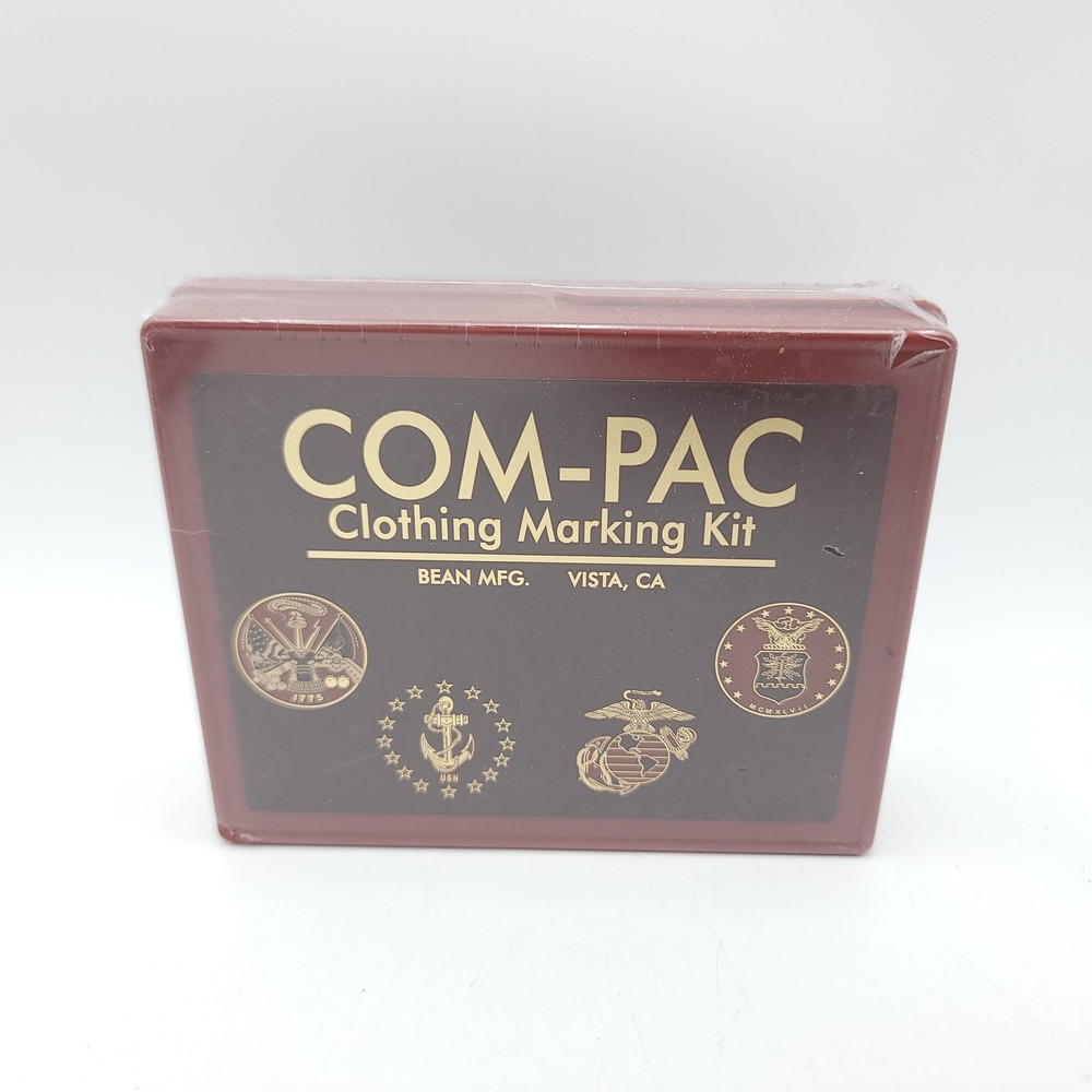COM-PAC Military Clothing Marking Kit New Sealed Bean Mfg USA All Services