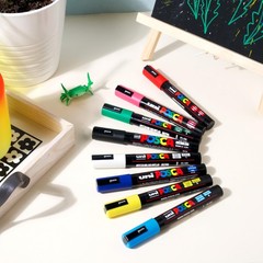 Artist Quality 8-Pack 5M Acrylic Markers, Reversible Tips, Multi-Surface Use