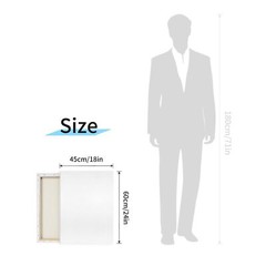 Pre Stretched Canvas 18×24 2 Pack Large Stretched Canvases for Painting Four …