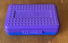 VTG Classic Spacemaker Pencil Box Purple & Blue Made In USA Case Newell 1994