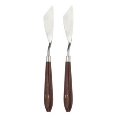 2pcs Painting Palette Knife 2.83 x 0.91 Inch Stainless Steel with Plastic Handle