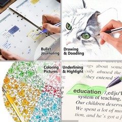 60 Colors Gel Pens Gel Pen Set for Adult Coloring Books Writing Kid Drawing Art