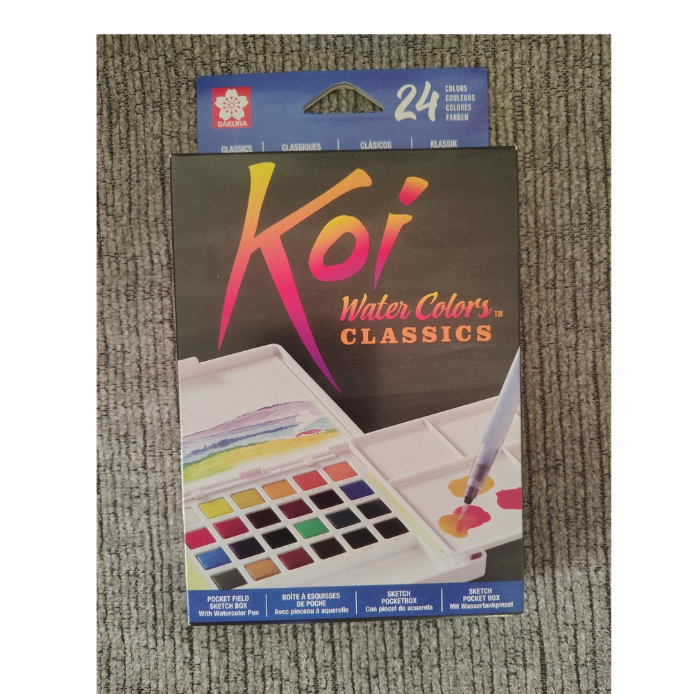 Sakura Koi Water Colors Pocket Field Sketch Box 24 Colors Multicolor Set