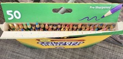 Crayola Colored Pencils Set Pre Sharpened Assorted Bright Bold Colors Set of 50