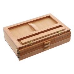 Adjustable Beech Wood Tabletop Easel with 3 Drawers & Storage