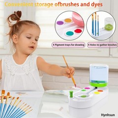 Hynhsun 2025 Upgraded Paint Brush Cleaner Rinse Cup Water Green