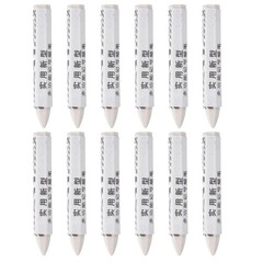 12 Pcs White Wax Tire Marker Crayons Waterproof Auto Tire Pen For Vehicle Use