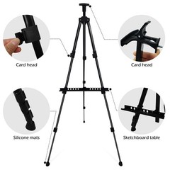 Adjustable Metal Tripod Easel Stand Painting Display Canvas 17–66 Inch Portable